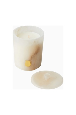 Trudon Atria Alabaster Lüks Kaşmir-amber Kokulu Mum Beyaz