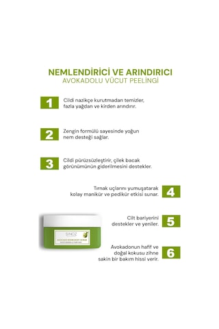 Sinoz Avokado Bomb Nemlendirici Ve Arındırıcı Vücut Peeling 300 G