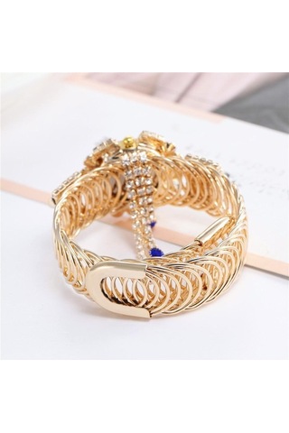 Yingfu Yeşil Kadın Taklidi Kuvars İzle Bilezik Saatler Kol Saati Çok Renkli