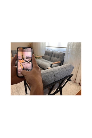 Gökçe,balkon, Bahçe,teras,cafe - Salon - Metal Kanepe Koltuk Takımı - 2+1+1 + Sehpa