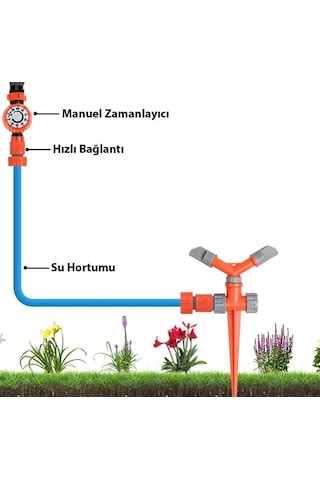 Sn-29309 Mekanik Bahçe Musluk Sulama Zamanlayıcısı 120 Dakika Hassas Ayarlı Manuel Kontrol