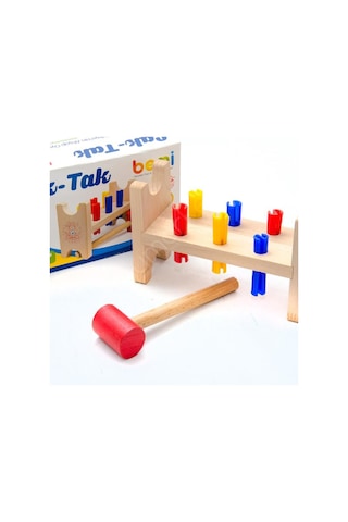 Ahşap Çekiç Bloğu Eğitici Oyuncak Ahşap Çak Çak Çekiç Oyunu