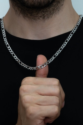 Figaro Çelik Zincir Erkek Kolye 55 6Mm Ack06 (31175663) Beyaz