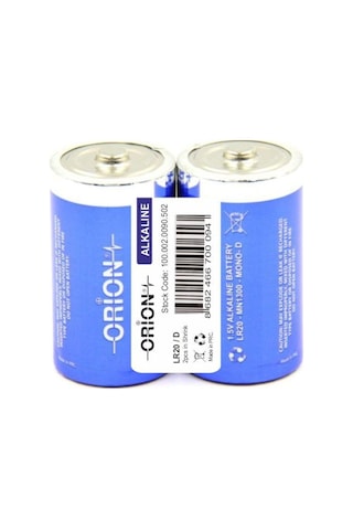 Orion Lr20/D Alkalin Shrink Büyük Boy D Pil 2'li