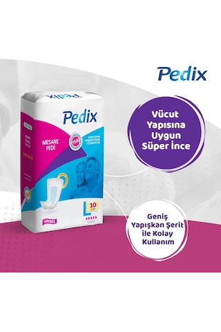 Pedix Mesane Pedi Unisex Büyük Boy Large L 10 Adet