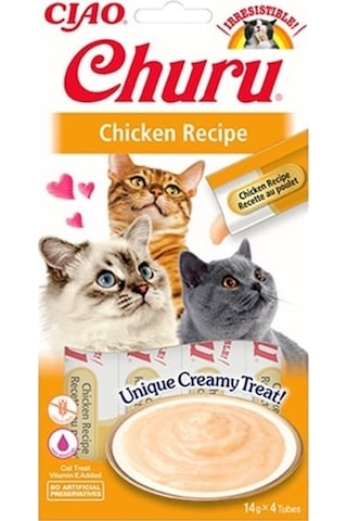 Ciao Churu Cream Tavuklu Kedi Ödül Kreması 4 X 14 Gr
