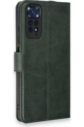 Uray Store Xiaomi Redmi Note 11 Pro Kılıf Trend S Plus Kapaklı Kılıf - Yeşil