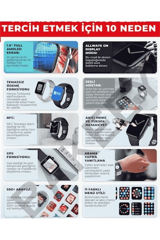 Bakeey Watch 7 Titanyum Kasa BluetoothluApple Android Uyumlu Akıllı Saat