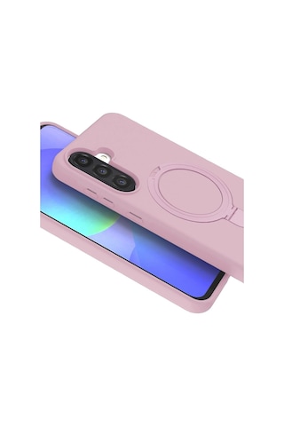 Samsung Galaxy A36 Regal Magsafe Standlı Kapak - Açık Pembe