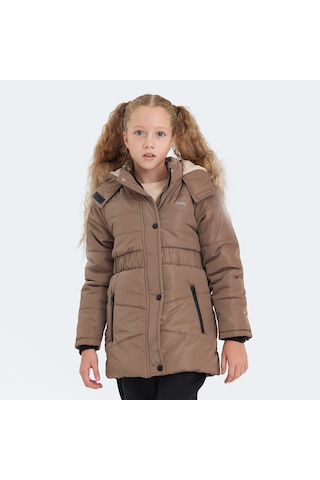 Slazenger CANDY Çocuk Kapüşonlu Bej Mont & Kaban