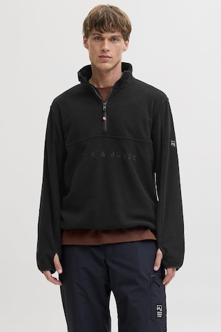 Jack & Jones Jjalpes Half Zıp Fleece Jacket Aw25 Siyah