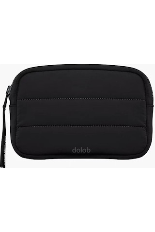 Dolob Aşağı Ceket Kadın Makyaj Saklama Çantası Basit, Hafif, Şık Fitness Spor Koşu Bel Çantası Siyah