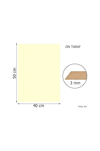 3 Mm 40x50 Mdf Plaka 3 Adet - Hobi, Maket, Ahşap El Sanatları İçin Uygun 3 Lü Paket 40 X 50