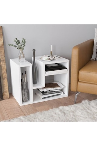 Decormet Abies Sehpa Beyaz Beyaz