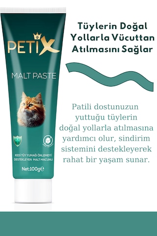 Petix Hairball Tüy Yumağı Kedi Malt Macunu 100 G