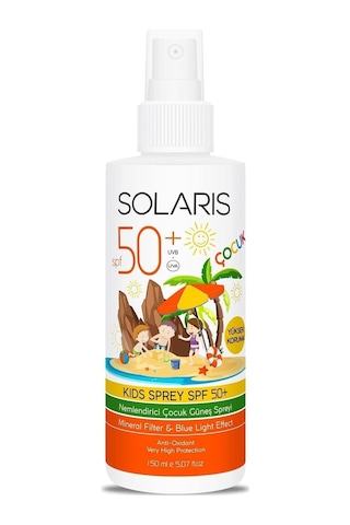 Çocuk Güneş Kremi Kolay Emilen Sprey Spf 50 Hassas Ciltler Için Yüksek Koruma 150 Ml