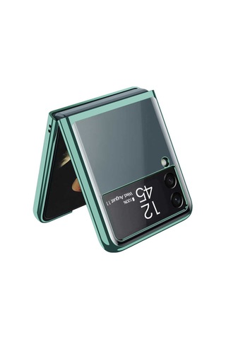 Samsung Uyumlu Galaxy Z Flip 3 Kılıf Zore Kıpta Kapak-Mor