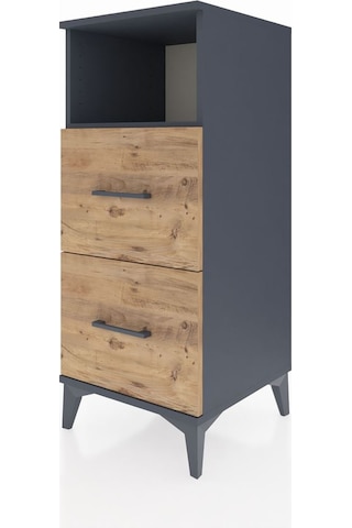 Hyperion Komodin Tek Raflı 2 Çekmeceli 44x44x106 Antrasit-çam Antrasit