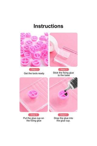 Teltree 100 Adet Kirpik Uzatma Yapıştırıcı Kabı - Çift Taraflı, Pratik Ve Dayanıklı