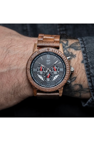 Zebrino Zbr-gr-dd Deepdark Ahşap Erkek Kol Saati 45 Mm
