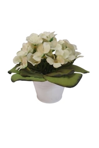 Çiçek Yapma Çiçek Metal Vazo Plasttik Çiçek Dekor 1