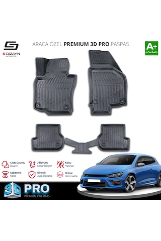 Volkswagen Scirocco 3d Pro Havuzlu Paspas 2008 Üzeri A+ Kalite