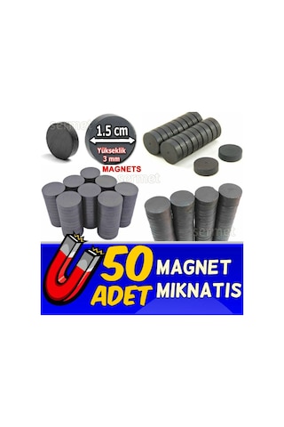 50 Adet Yuvarlak Mıknatıs Çok Amaçlı Süsleme Mıknatısı