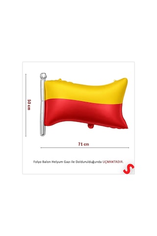 Balon-folyo-71x50cm - Bayrak - Gs Çok Renkli