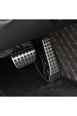 Mercedes W204-w207-w211-w212-w215-w220-e250 Uyumlu Geçme Otomatik Pedal Seti 3 Parça Siyah Krom