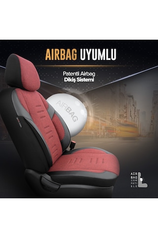 Throne Design Terletmeyen Keten Kumaş Ekstra Destekli Özel Tasarım Universal Oto Koltuk Kılıfı Tam Set
