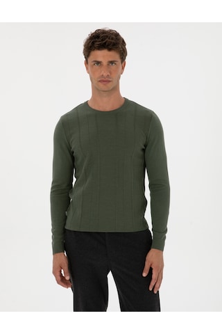 Pierre Cardin Erkek Koyu Haki Kazak /triko 50315584-vr111 Koyu Haki