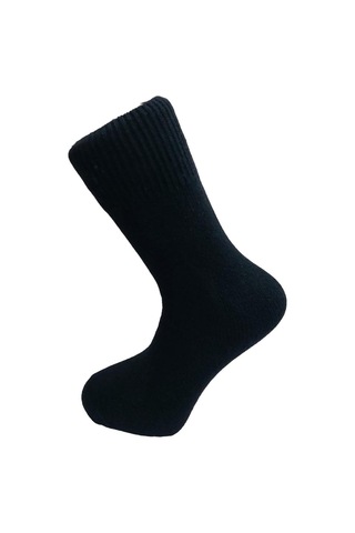 Yerli Üretim Erkek Yün Wool Soket Çorap-siyah Siyah
