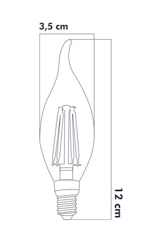 Dekoratif Kıvrık Buji Mum Avize Ampulü 6w E14 6500k Beyaz Işık 10'lu Erd-94