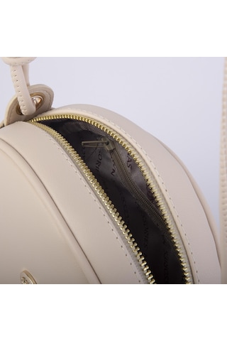 Nas Bag Kadın Yuvarlak Oval Yazlık Moda Çanta Krem Luna Krem