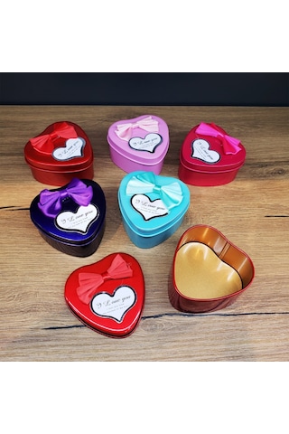 Büro Ev Ofis Hediyesi İçin Tekli Kalpli Stil Metal Prestij Kutu