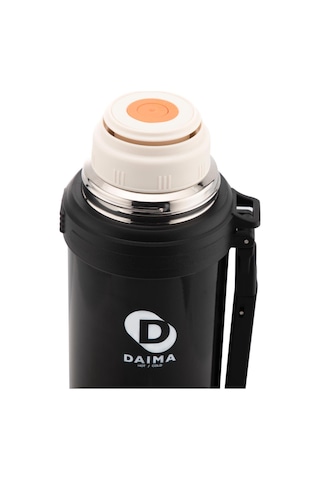 Daima 4 Season 1800 Ml 12 Saat Sıcak 24 Saat Soğuk Siyah Termos Siyah