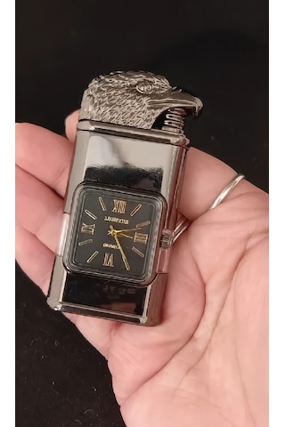 Kartal Başlıklı Saatli Çakmak Çok Renkli