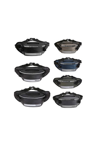 Moveevo Gri Nylon Spor Bel Çantası - Reflektör Çubuklu, Su Geçirmez, Dayanıklı - Geniş Hacimli, Ayarlanabilir Kemer - Koşu, Bisiklet, Doğa Yürüyüşü İçin Gri