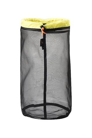 Luckstone Boyut L Seyahat Kamp Kaynağı Ipli Örgü Çamaşır Saklama Çantası Balık Ağı Kolay Katlanır Organizatör - Siyah/Yeşil