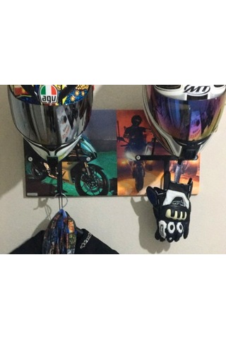 Motorcu Kask Askısı, Kişiye Özel Baskı V2