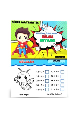 Birinci-ikinci Ve Üçüncü Sınıflar Süper Matematik Böl-boya