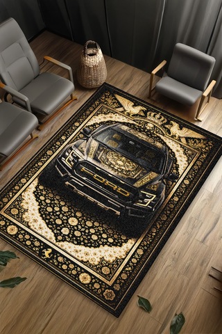 Ford F150 Raptor Desenli Halı Dijital Baskı Yıkanabilir Kaymaz Taban Leke Tutmaz