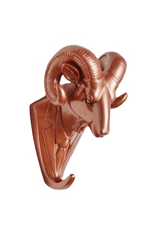 Suntek Duvara Monte Reçine Hayvan Kancası Ceket Şapka Askısı Gül Altın Keçi Çok Renkli