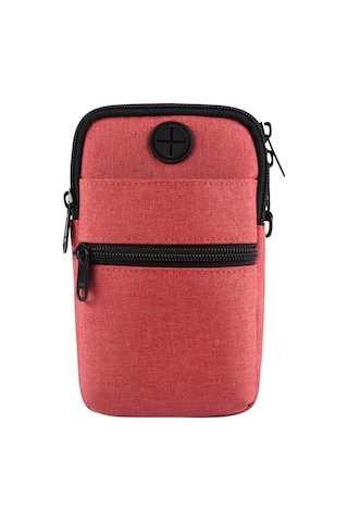 Su Geçirmez Çapraz Telefon Çantası - Küçük Ve Pratik Cep Çantası, Mini Boy Fonksiyonel Aksesuar, Günlük Kullanım İçin Şık Ve Dayanıklı Kırmızı