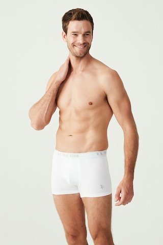 U.S. Polo Assn. U S Polo Assn Erkek Beyaz Kırmızı Lacivert 3 Lü Boxer 2487 Beyaz Kırmızı Lacivert Beyaz - Kırmızı - Lacivert