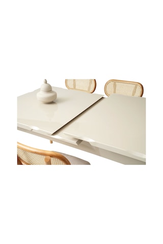 Kelebek Ortadan Açılır Büyüyen Yemek Masası Cappicino 70x120cm Cappicino