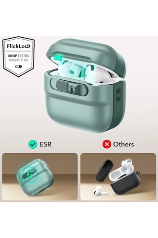Esr Apple Uyumlu AirPods 4 Halolock Pulse Flicklock Magsafe Kılıf - Yeşil