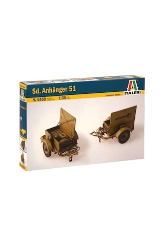 Italeri 6450s 1/35 Ölçek, Sd. Anhanger-51 Cephane Römorku 2 Adet, Plastik Model Kiti-50636
