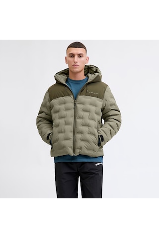 Jack & Jones Point Heat Quilted Erkek Yeşil Mont 12285932-vtr Haki