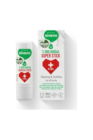 Siveno %100 Doğal Super Stick Anlık Yatıştırıcı Onarıcı Organik Yalancı İğde Yağlı 6 G